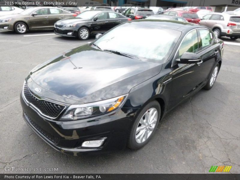 Ebony Black / Gray 2015 Kia Optima EX