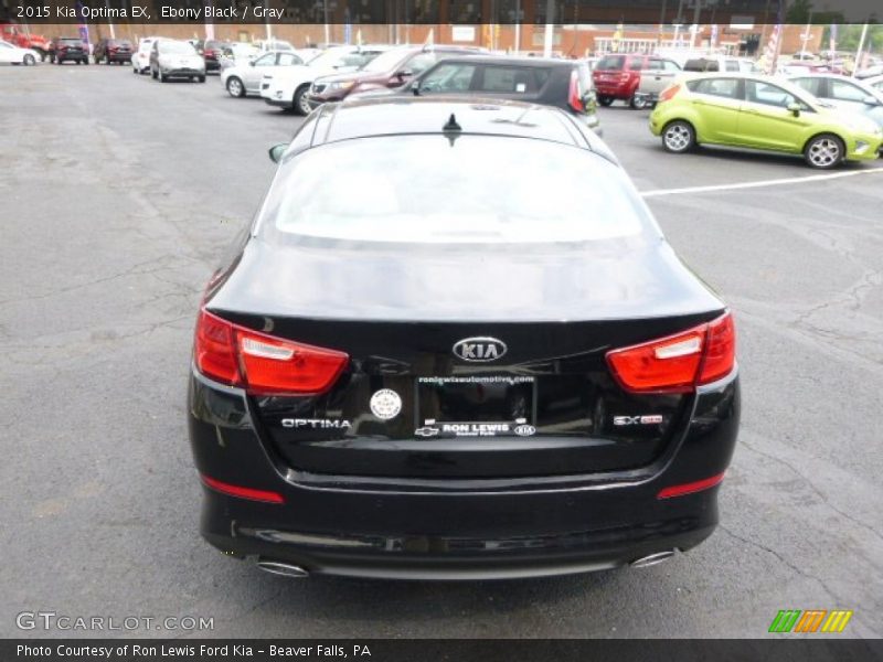 Ebony Black / Gray 2015 Kia Optima EX