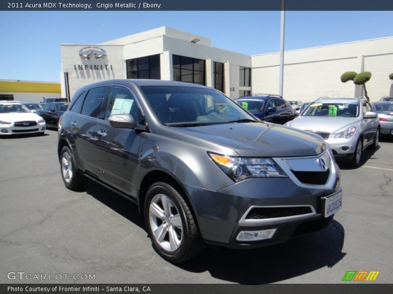 Grigio Metallic / Ebony 2011 Acura MDX Technology