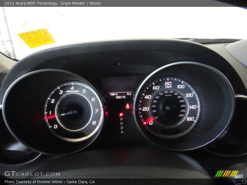 Grigio Metallic / Ebony 2011 Acura MDX Technology