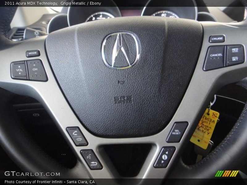 Grigio Metallic / Ebony 2011 Acura MDX Technology