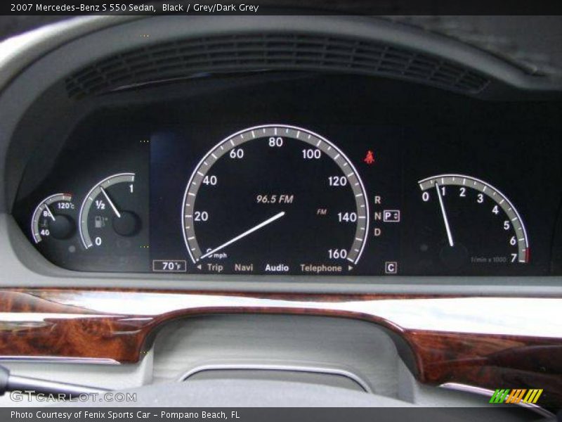 Black / Grey/Dark Grey 2007 Mercedes-Benz S 550 Sedan