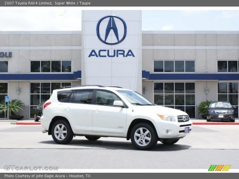 Super White / Taupe 2007 Toyota RAV4 Limited