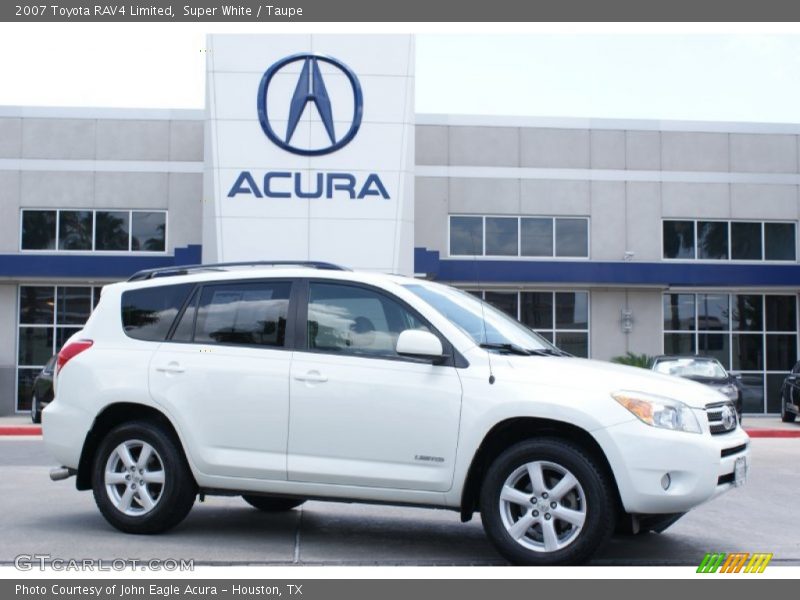 Super White / Taupe 2007 Toyota RAV4 Limited