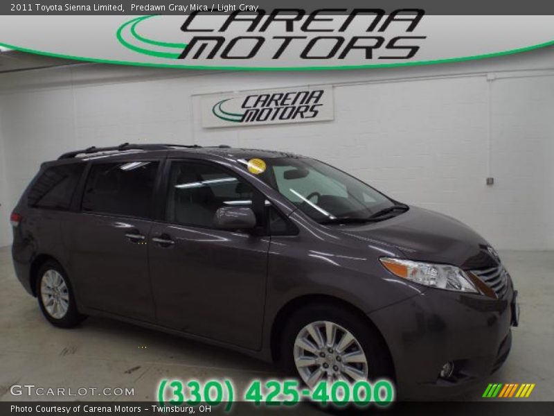Predawn Gray Mica / Light Gray 2011 Toyota Sienna Limited