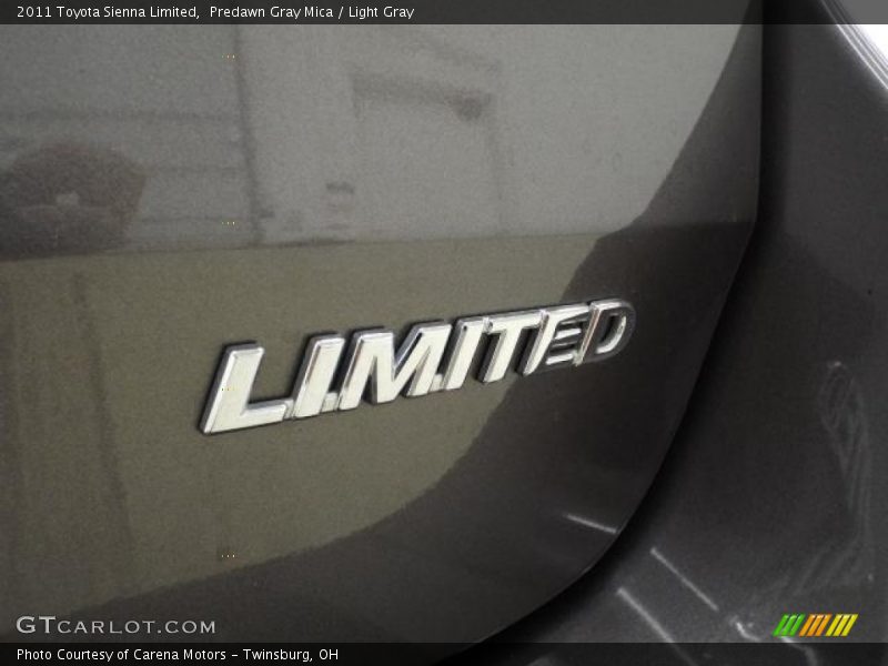 Predawn Gray Mica / Light Gray 2011 Toyota Sienna Limited
