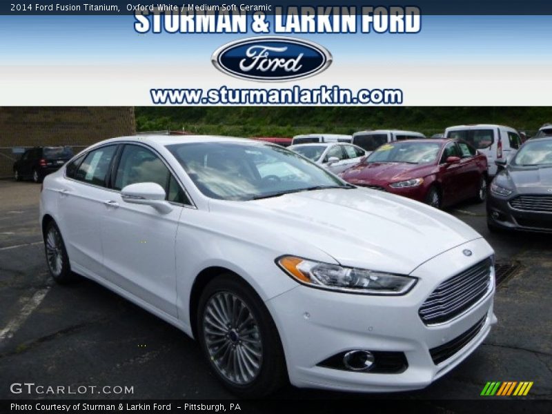 Oxford White / Medium Soft Ceramic 2014 Ford Fusion Titanium