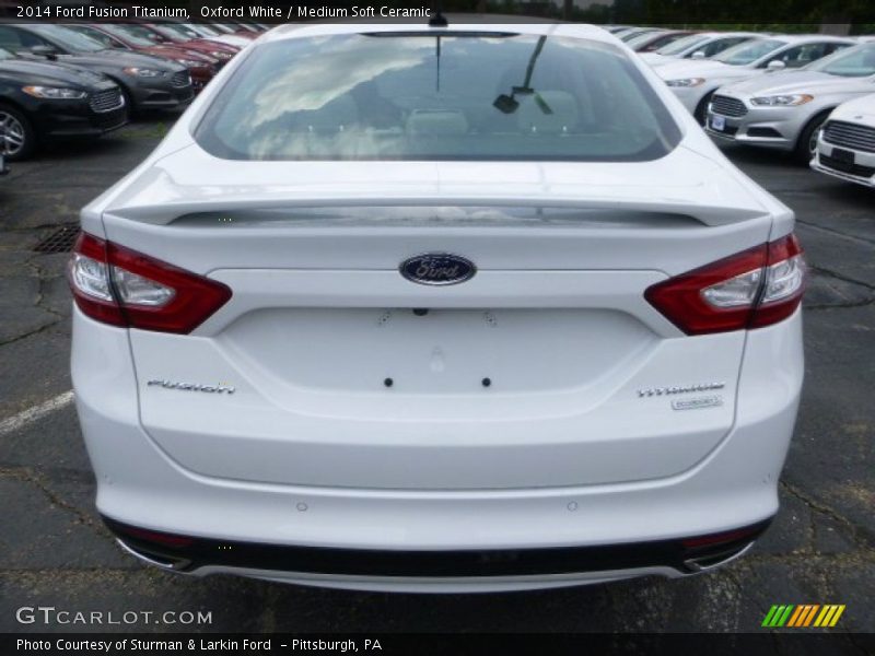 Oxford White / Medium Soft Ceramic 2014 Ford Fusion Titanium