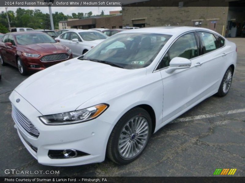 Oxford White / Medium Soft Ceramic 2014 Ford Fusion Titanium