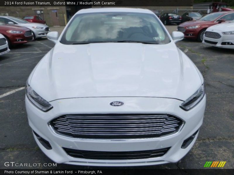 Oxford White / Medium Soft Ceramic 2014 Ford Fusion Titanium