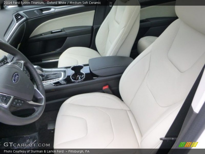 Oxford White / Medium Soft Ceramic 2014 Ford Fusion Titanium