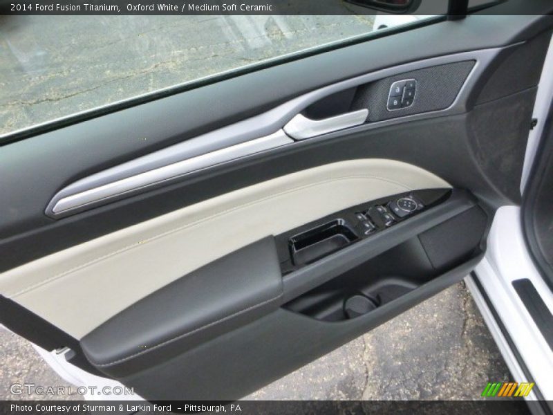 Oxford White / Medium Soft Ceramic 2014 Ford Fusion Titanium