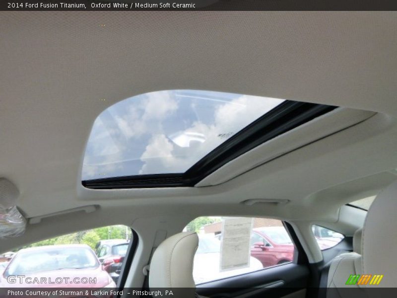 Oxford White / Medium Soft Ceramic 2014 Ford Fusion Titanium