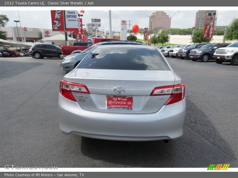 Classic Silver Metallic / Ash 2012 Toyota Camry LE