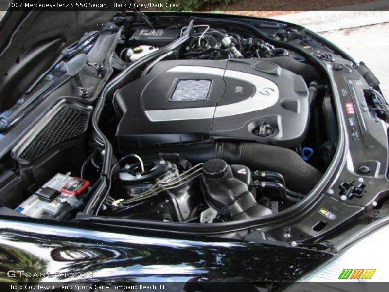 Black / Grey/Dark Grey 2007 Mercedes-Benz S 550 Sedan