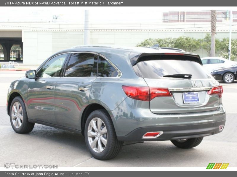 Forest Mist Metallic / Parchment 2014 Acura MDX SH-AWD Advance