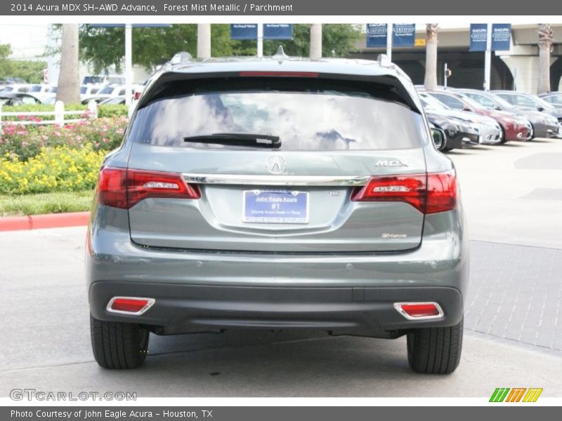 Forest Mist Metallic / Parchment 2014 Acura MDX SH-AWD Advance