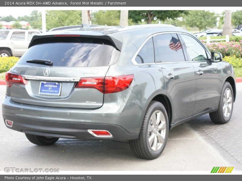 Forest Mist Metallic / Parchment 2014 Acura MDX SH-AWD Advance
