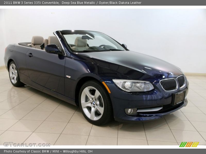 Deep Sea Blue Metallic / Oyster/Black Dakota Leather 2011 BMW 3 Series 335i Convertible