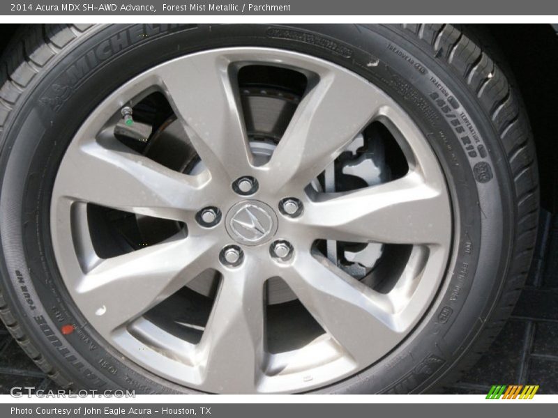 Forest Mist Metallic / Parchment 2014 Acura MDX SH-AWD Advance
