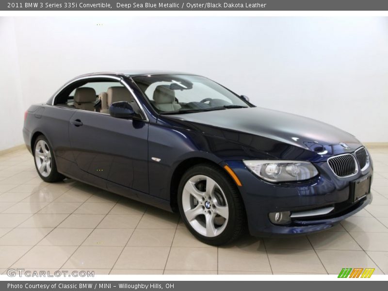Deep Sea Blue Metallic / Oyster/Black Dakota Leather 2011 BMW 3 Series 335i Convertible