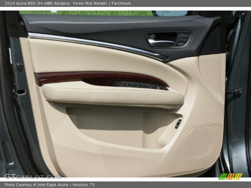 Forest Mist Metallic / Parchment 2014 Acura MDX SH-AWD Advance