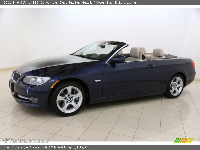 Deep Sea Blue Metallic / Oyster/Black Dakota Leather 2011 BMW 3 Series 335i Convertible