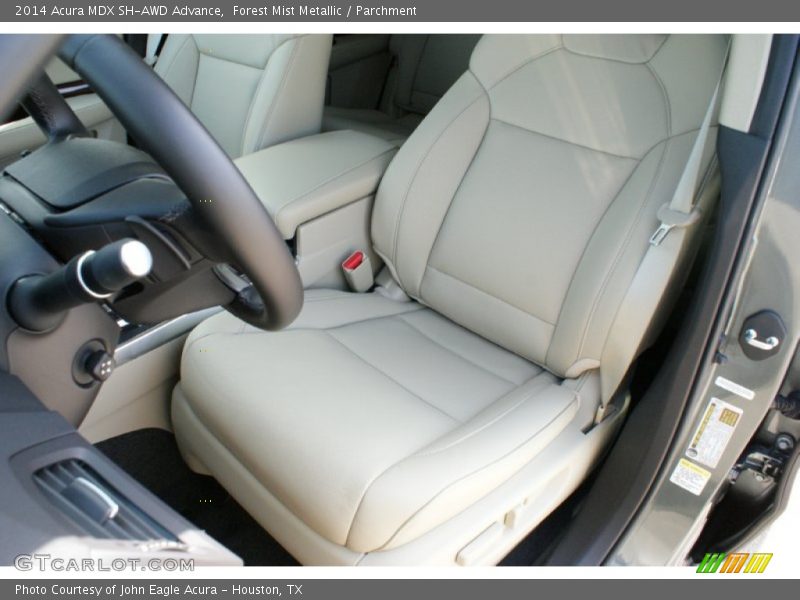 Forest Mist Metallic / Parchment 2014 Acura MDX SH-AWD Advance