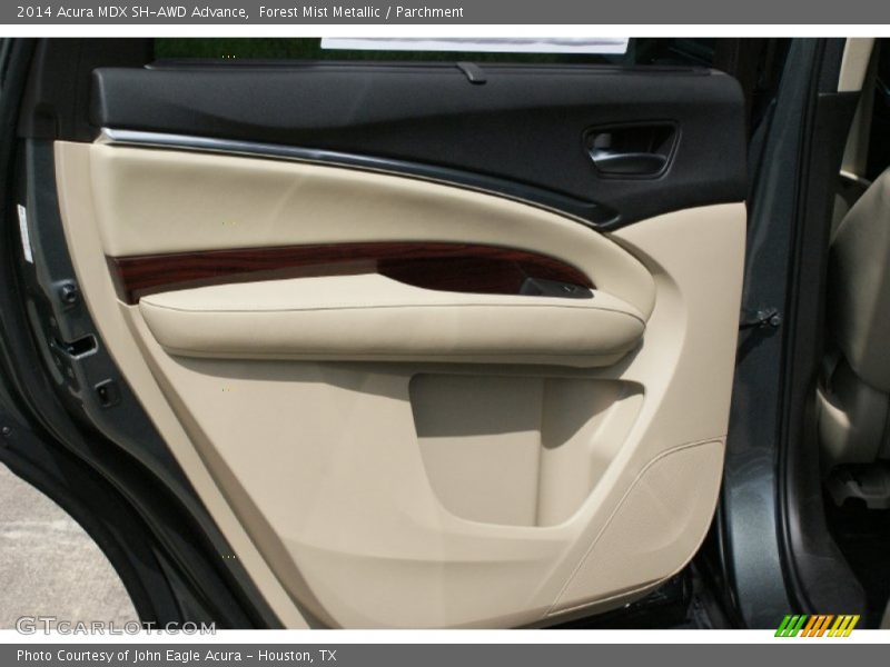Forest Mist Metallic / Parchment 2014 Acura MDX SH-AWD Advance