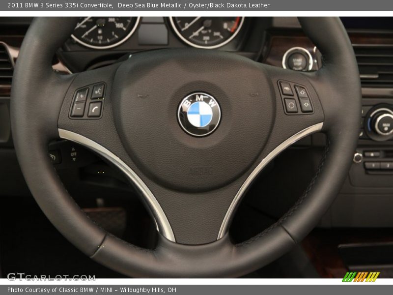 Deep Sea Blue Metallic / Oyster/Black Dakota Leather 2011 BMW 3 Series 335i Convertible