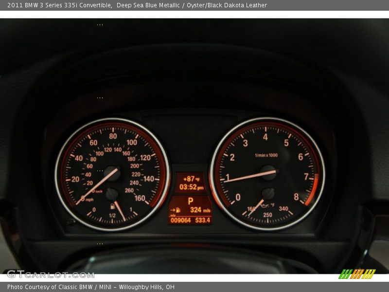 Deep Sea Blue Metallic / Oyster/Black Dakota Leather 2011 BMW 3 Series 335i Convertible