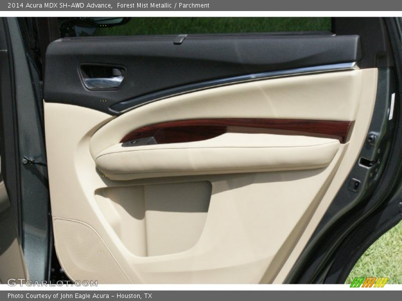 Forest Mist Metallic / Parchment 2014 Acura MDX SH-AWD Advance