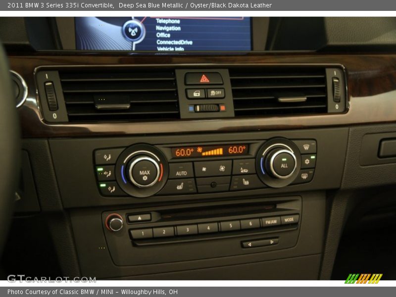 Deep Sea Blue Metallic / Oyster/Black Dakota Leather 2011 BMW 3 Series 335i Convertible