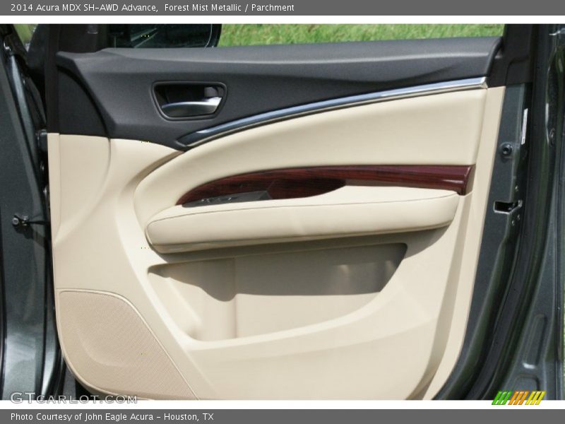 Forest Mist Metallic / Parchment 2014 Acura MDX SH-AWD Advance
