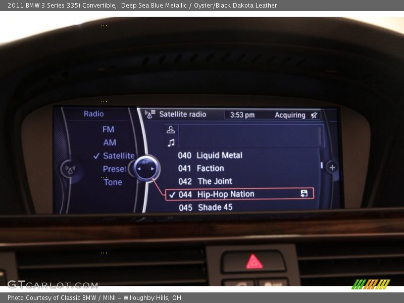 Deep Sea Blue Metallic / Oyster/Black Dakota Leather 2011 BMW 3 Series 335i Convertible