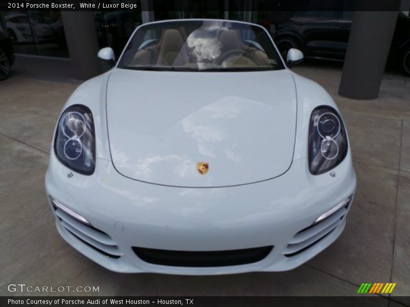 White / Luxor Beige 2014 Porsche Boxster