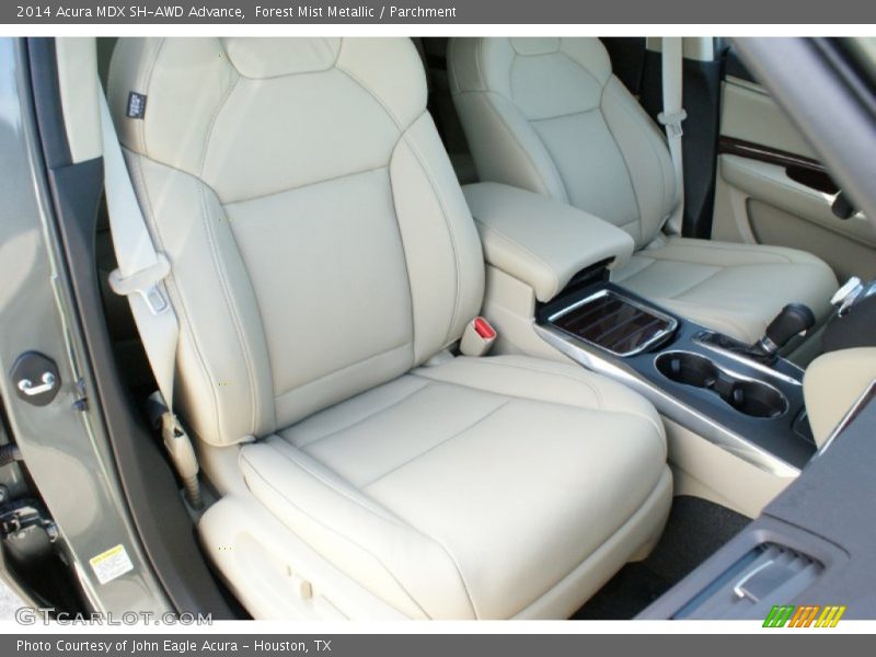 Forest Mist Metallic / Parchment 2014 Acura MDX SH-AWD Advance