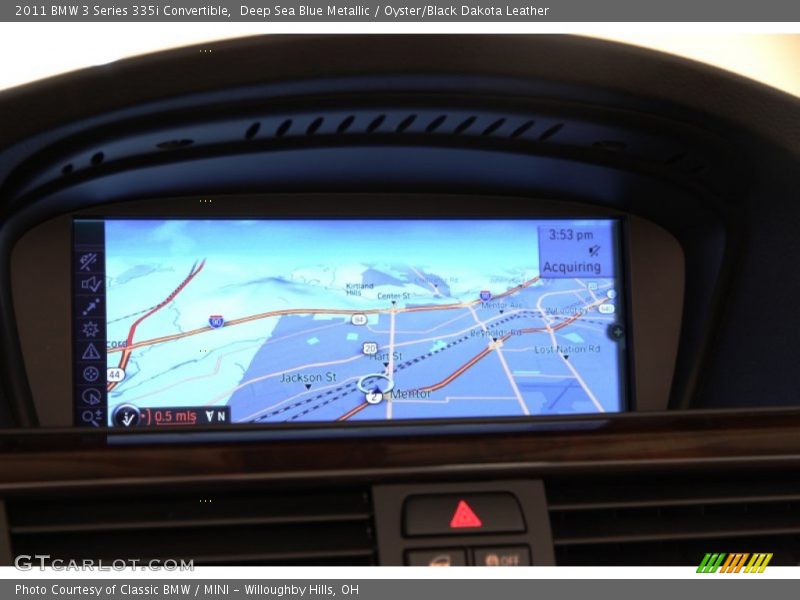 Deep Sea Blue Metallic / Oyster/Black Dakota Leather 2011 BMW 3 Series 335i Convertible
