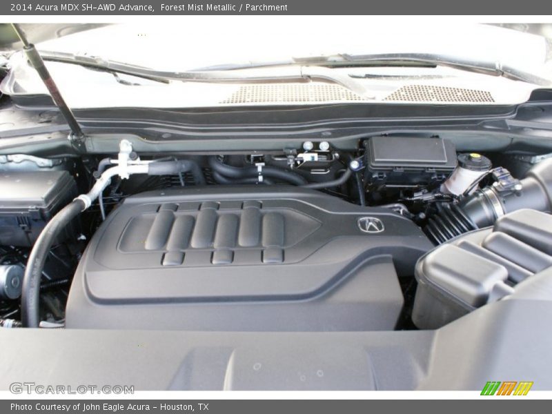 Forest Mist Metallic / Parchment 2014 Acura MDX SH-AWD Advance