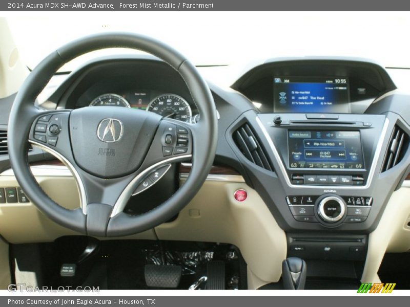 Forest Mist Metallic / Parchment 2014 Acura MDX SH-AWD Advance
