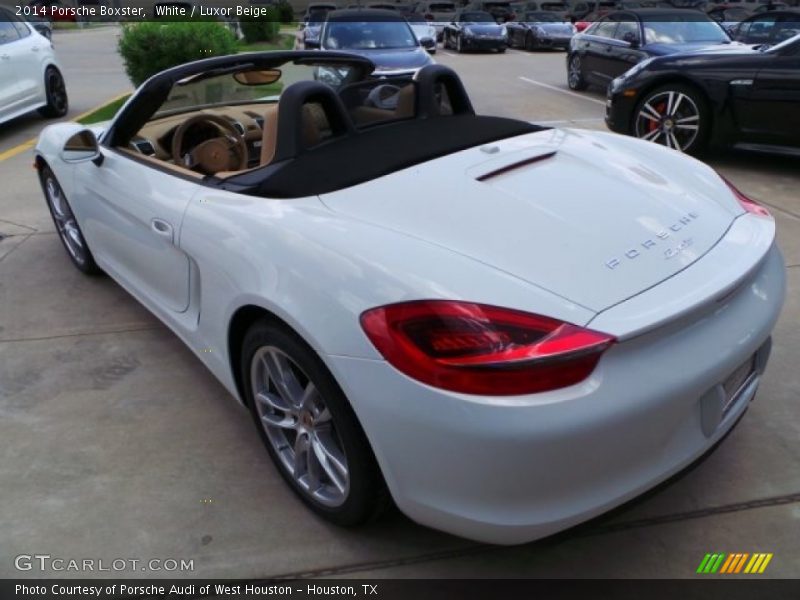 White / Luxor Beige 2014 Porsche Boxster