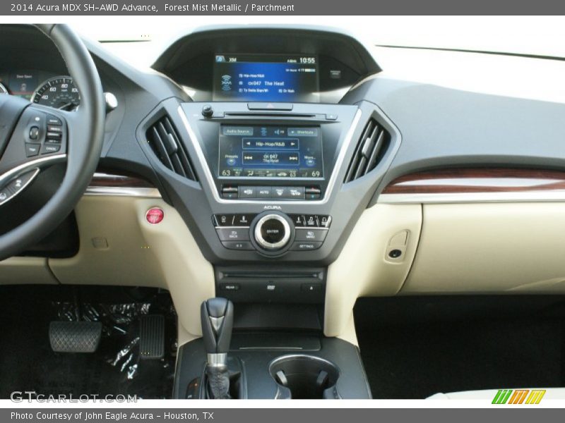 Forest Mist Metallic / Parchment 2014 Acura MDX SH-AWD Advance
