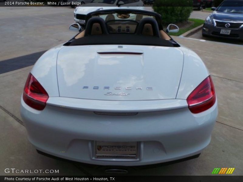 White / Luxor Beige 2014 Porsche Boxster