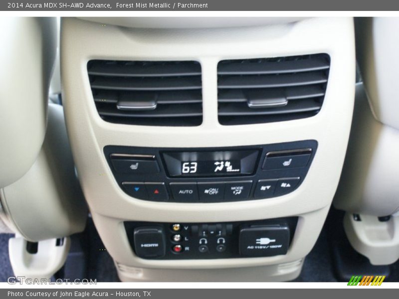 Forest Mist Metallic / Parchment 2014 Acura MDX SH-AWD Advance