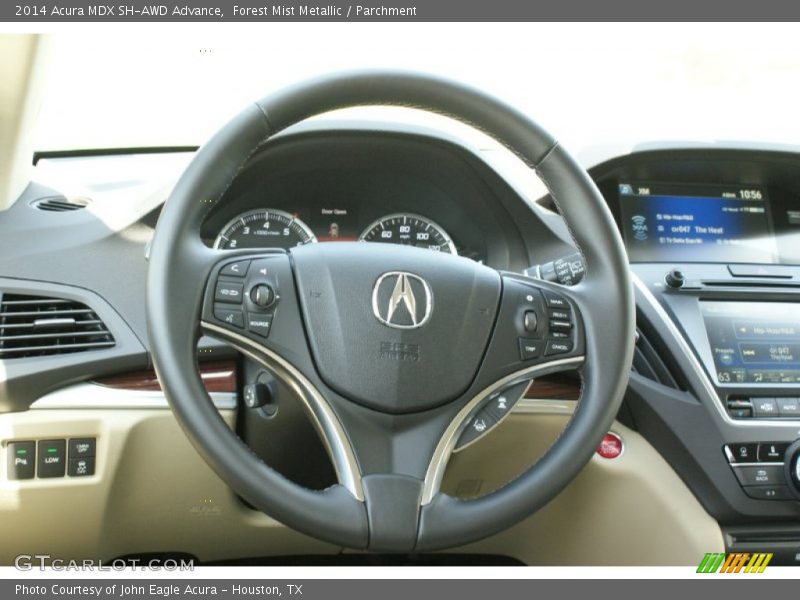 Forest Mist Metallic / Parchment 2014 Acura MDX SH-AWD Advance