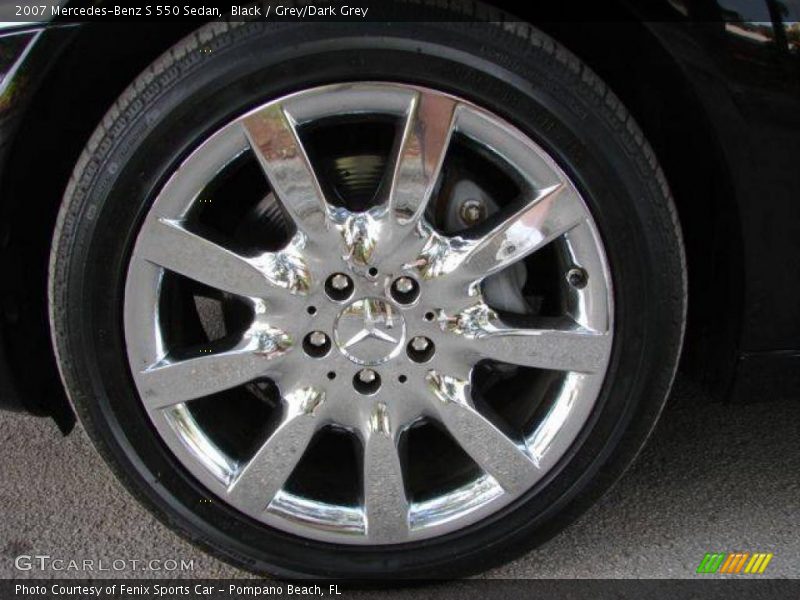Black / Grey/Dark Grey 2007 Mercedes-Benz S 550 Sedan
