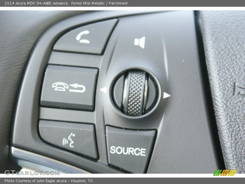 Forest Mist Metallic / Parchment 2014 Acura MDX SH-AWD Advance