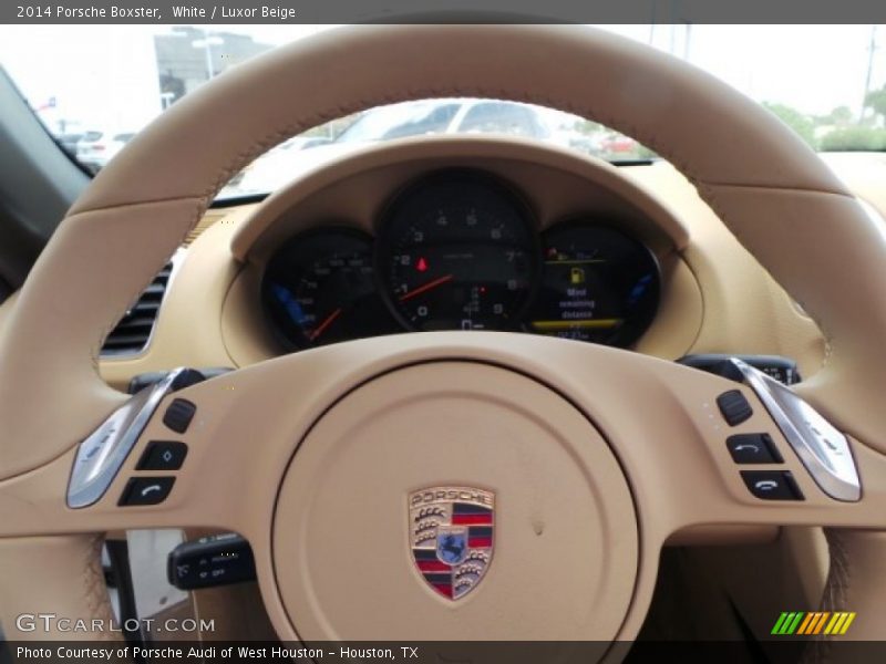 White / Luxor Beige 2014 Porsche Boxster
