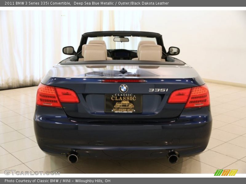 Deep Sea Blue Metallic / Oyster/Black Dakota Leather 2011 BMW 3 Series 335i Convertible