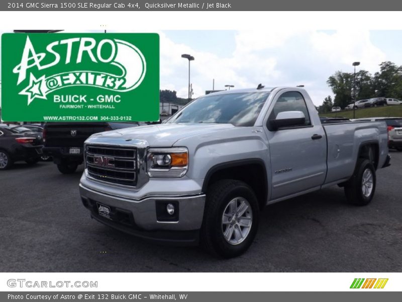 Quicksilver Metallic / Jet Black 2014 GMC Sierra 1500 SLE Regular Cab 4x4